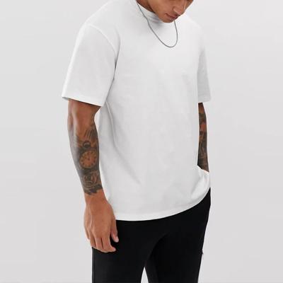 China New Fashion Oversized Anti-wrinkle Men's Soft Breathable Knit Blank T-shirt White for sale