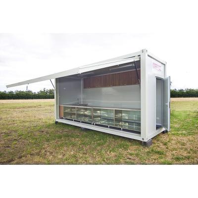 China Modern Mobile Container House And Expandable Folding Container Store , Modern Prefab Container Building for sale