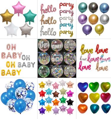 China FOIL 16 Inch Foil Number Balloons Wedding Backdrop Decoration Balloon for sale