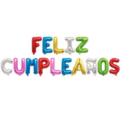 China Gift Toy Customized Globo Feliz Cumpleanos Happy Birthday Foil Letter Balloon for sale