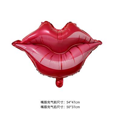 China Promotional Kiss Mouth Toy Big Lip Helium Red Foil Balloon for Valentine's Day Wedding Party Decoration Balloon for sale