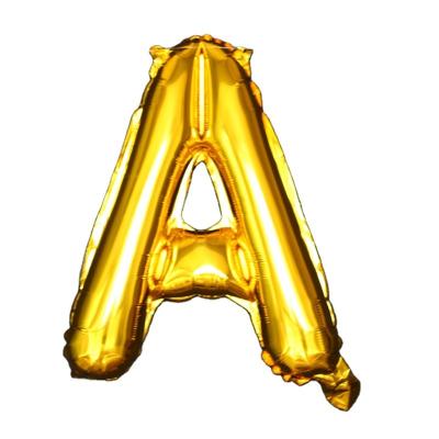 China Promotional Toy EN71 Approved Jumbo Alphabet Letter Balloon Foil Gold Balloons for sale