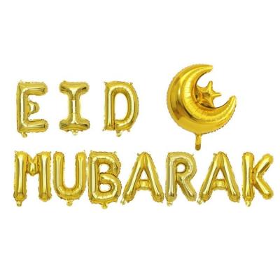 China Eid Mubarak Decoration Letter Moon Foil Balloons Party Decoration for sale