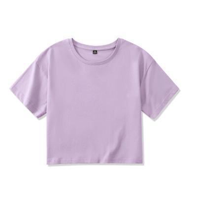 China Anti-Wrinkle Wholesale Price Breathable 100% Cotton Summer T-shirt For Women Ladies Women Custom T-shirts Low MOQ Basic T-shirt for sale