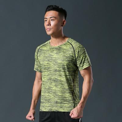 China OEM Service Quick Drying Men's Ultra Thin Short Sleeve Breathable T-shirts Anti-wrinkle Drop Shoulder Elastic Sports T-shirts for sale