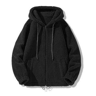 China High Quality Anti-wrinkle Customized Warm Plain Oversized Fleece Men's Coats Stand Collar Anorak Zipper Hoodies For Men's Coats for sale