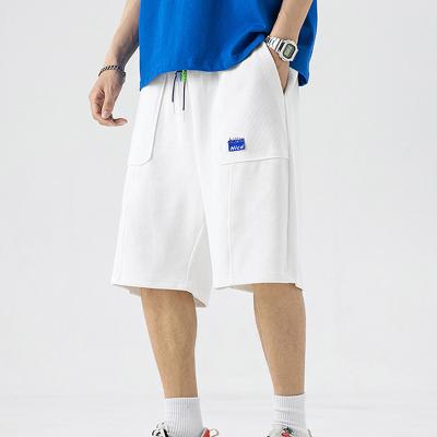 China Anti-wrinkle 2023 summer breathable plus size mens shorts drawstring short pants solid elastic cotton casual shorts for men customized for sale