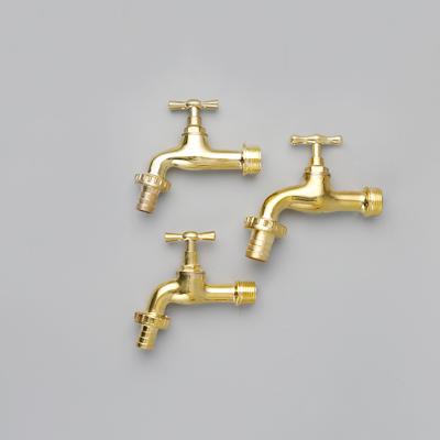 China Top Selling Modern Polished Nature Color Water Taps Garden Wall Mounted Brass Outdoor Faucet for sale