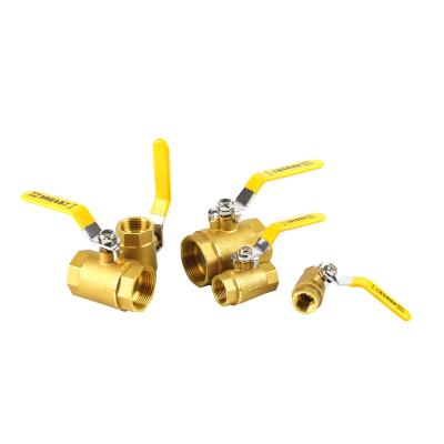 China Home Kitchen 3/4 Inch Internal Thread Temperature Brass Thickened Copper Fixed Ball Manual Ball Valve for sale