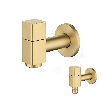 China Modern Simple Wall Mounted Cold Water Faucet Quick Open Brass 1/2 Handle Bibcock for sale