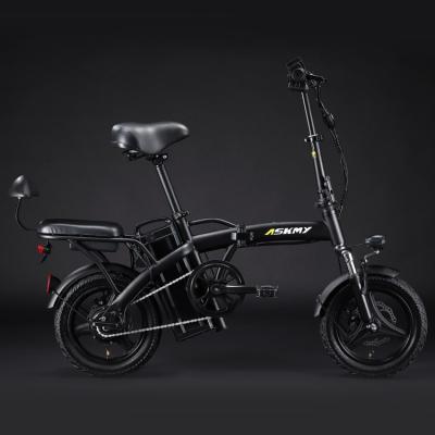 China 48V Steel 350W Folding 14 Inch Wholesale Electric Bike Portable City Bicycle for sale