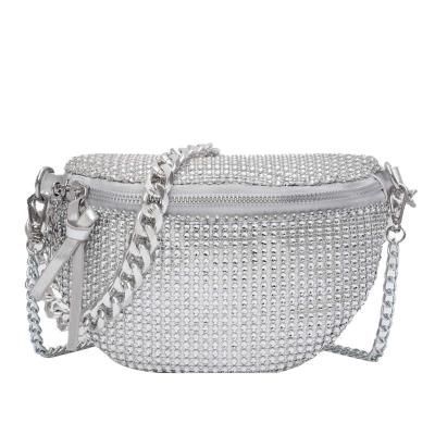 China 2020 New Polyester Women's Shoulder Cross-body Bag Diamond Fashion Chest Bag for sale