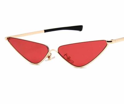 China Hot sale fashion triangle sunglasses small fram cat eye sun glass for sale