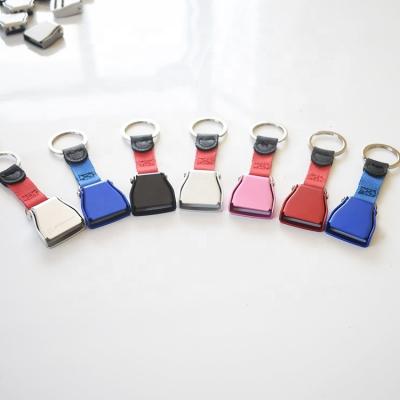 China Souvenir Gifts Promotion Laser Print Logo Key Ring Airline Buckle Key Chain for sale