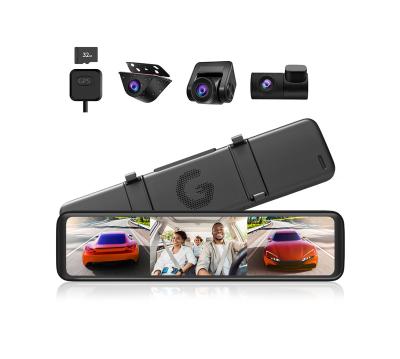 China WOLFBOX G880 GPS Waterproof Element 12 Inch Night Vision Rear View Mirror Camera 360 Degree Dash Camera 3 Channel Dash Cam for sale