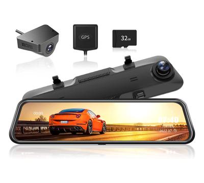 China WOLFBOX G840H12 4K 3840*2160P+1080P Waterproof 4K Thumb Rear View Mirror Front and Rear Car DVR Dash Cam Dash Cam with WIFI GPS for sale