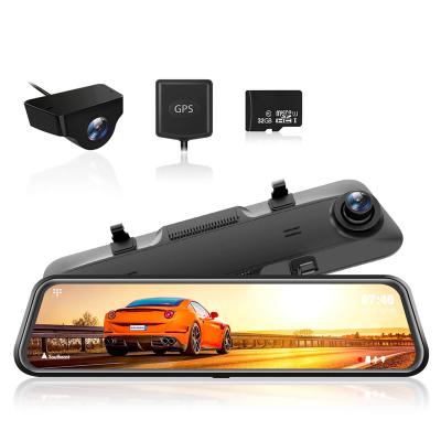 China Wolfbox G84OH Waterproof Car Mirror Dash Cam Gps 12 Inch Night Vision Dual Gps Dash Cam Lens Dash Cam for sale