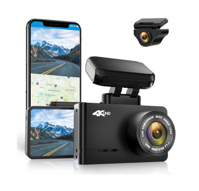 China NIGHT VISION Build-in WiFi Car Dash Camera 4k Front And Rear Wide Angle Dash Camera for sale