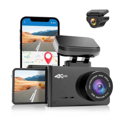 China NIGHT VISION 170 Angle Wide Angle WiFi GPS Dash Cam 4K WIFI Front & Rear Dual Camera WIFI 4K Dash Cam for sale