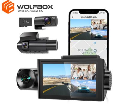 China NIGHT VISION WOLFBOX i07 3840*2160p dual dash cam car dvr 3 channel dash cam 4k with wifi for sale