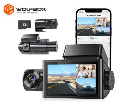 China WOLFBOX i07 3 channel 4K night vision dvr wifi app remote monitoring car black box dash cam for sale