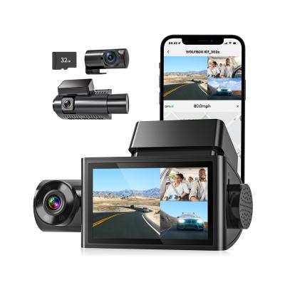 China NIGHT VISION Wolfbox 3 channel remote dash cam 4k 24h monitor wifi dash cam 4k gps rush cam for sale