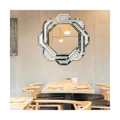 China Decorative adjustable modern luxury mirror wall background wall (size) for dining room for sale