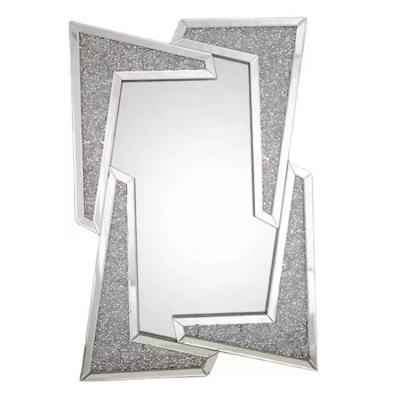 China (Others) 2022 New Adjustable Manufacturers Know Mirror Diamond Shattering Glitter Wall Crystal Corner Mirror for sale