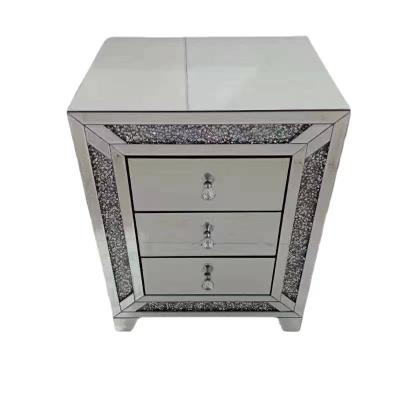 China (Others) 2022 Adjustable New Modern Luxury Bedside Table Side Table With Mirrored Bedroom Bedside Table for sale