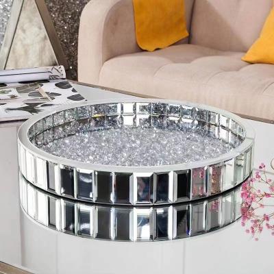 China Silver Decorative Furniture (New Adjustable Broken Glass Disc Other Decorative Shelf) 2022 for sale