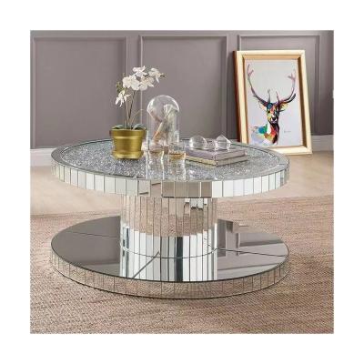 China (Size) Widely Used High Quality Silver Rectangle Adjustable Diamond Bedside Coffee Table Mirror Furniture for sale