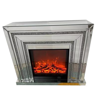 China (Others) 2022 new adjustable modern mirrored glass electric fireplace factory direct sales for sale