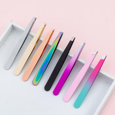 China Black Custom Eyebrow Slope Tweezers Eyebrow Tweezers Bling The Right Eyebrow Tweezers Packaging for sale