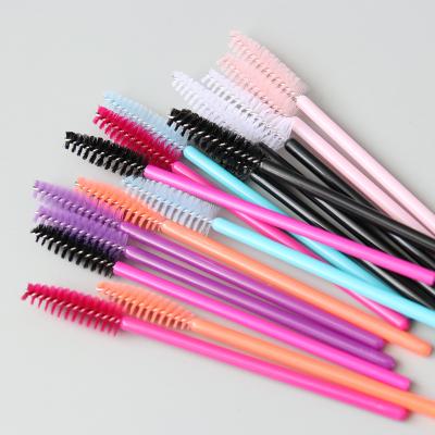 China Brow Mascara Brush Wicks and Brush with Cap Eyelash Extension Wand Tube Lash Wand Holder Cover Eyelash Spoolie Mascare Brush for sale