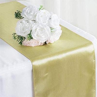 China Elegant Satin Table Runners 12 x 108 inch for Wedding Banquet Decoration, Bright Silk and Smooth Fabric Party Table Runners for sale