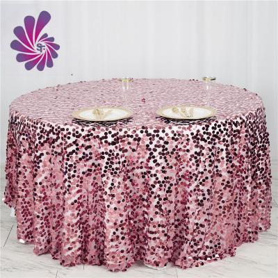 China Payette Large Waterproof Sequin Round Tablecloth Premium For Wedding Banquet Home Decor for sale