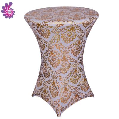 China Disposable Cocktail Spandex Fitted Table Cover Stretch Elastic Spandex Table Cloth for sale