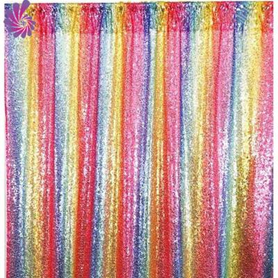 China Simple High Density Colorful Striped Sequin Backdrops For Wedding Party Banquet Decoration for sale