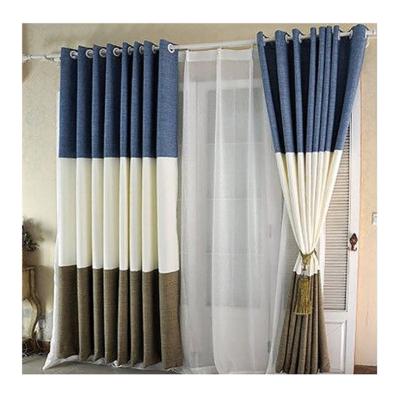 China Blackout Factory Direct Elegant Cheap Vertical Linen Window Curtains And Drapes Set For Living Room for sale