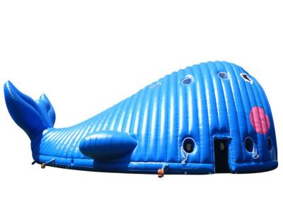 China Large Blue Inflatable Event Tent 0.5mm Tarpuline Inflatable Blow Up Igloo Tent for sale