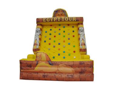 China Egyptian Pharaoh Rock Climbing Bounce House  , Yellow Inflatable Climbing Mountain for sale