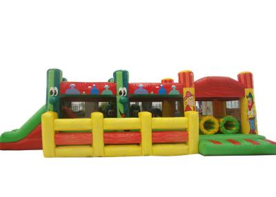 China Commericial Fun Kids Inflatable Obstacle Course Rental 0.55mm PVC Tarpaulin for sale