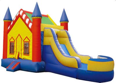 China Big Party Bright Inflatable Bouncer Combo Blow Up Fun House  0.55mm PVC Tarpaulin for sale