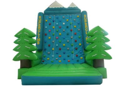 China Green Tree Rock Climbing Wall Inflatable , Sports Games Bounce House With Climbing Wall for sale