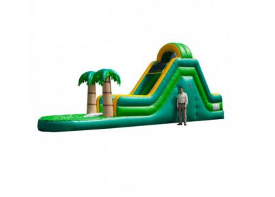 China Outdoor Party Big Inflatable Water Slides , Tropical Backyard Inflatable Water Slide for sale