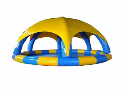 China Funny Attractive  Large Inflatable Swimming Pool With Inflatable Tent For Water Games for sale