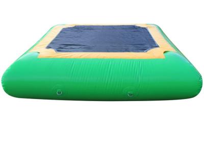 China PVC Tarpaulin 0.9mm Giant Green Inflatable Water Park / Bounce Jumping Bed for Kid for sale