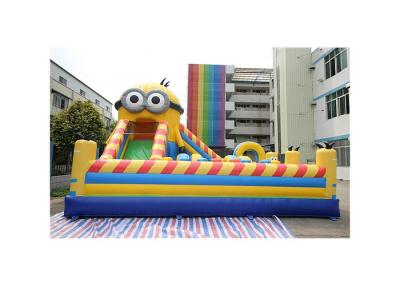 China Minions Little Yellow Man Inflatable Amusement Park Fun City With 0.55mm PVC for sale