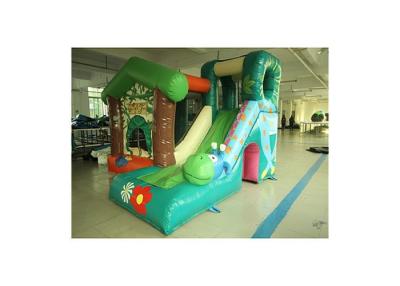 China Green Jungle Fun Cabin Inflatable Bouncer Combo For Kids Logo Customized for sale