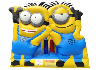 중국 Children's inflatable Minions bounce house yellow jumping castle with slide home use 판매용